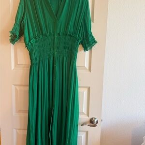 Elegant Green Maxi Dress